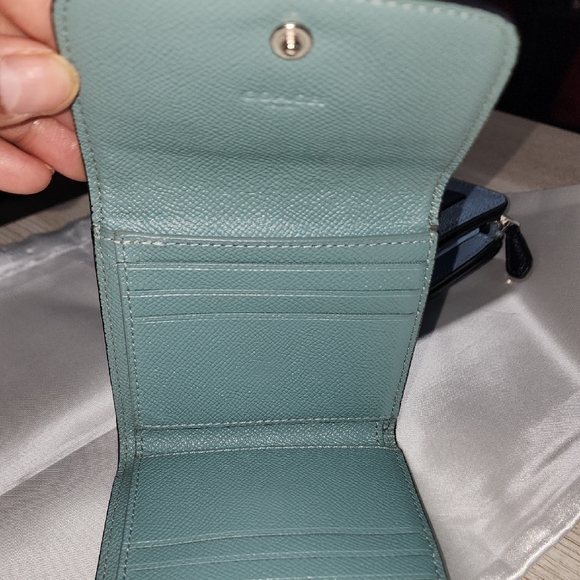 Coach Turquoise Leather Wallet - Picture 8 of 11